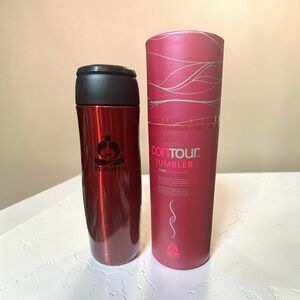 Contour Tumbler - Teavana - Spill proof DARK RED NIB